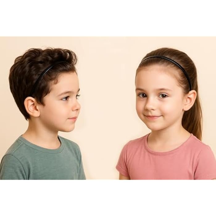Adjustable Elastic Hair Band for Kids Adult Soft & Comfortable Headband with Secure Teeth – Ideal for Boys & Girls (Black, 1 piece) - Image 2